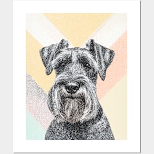 Dog Portrait - Schnauzer Posters and Art